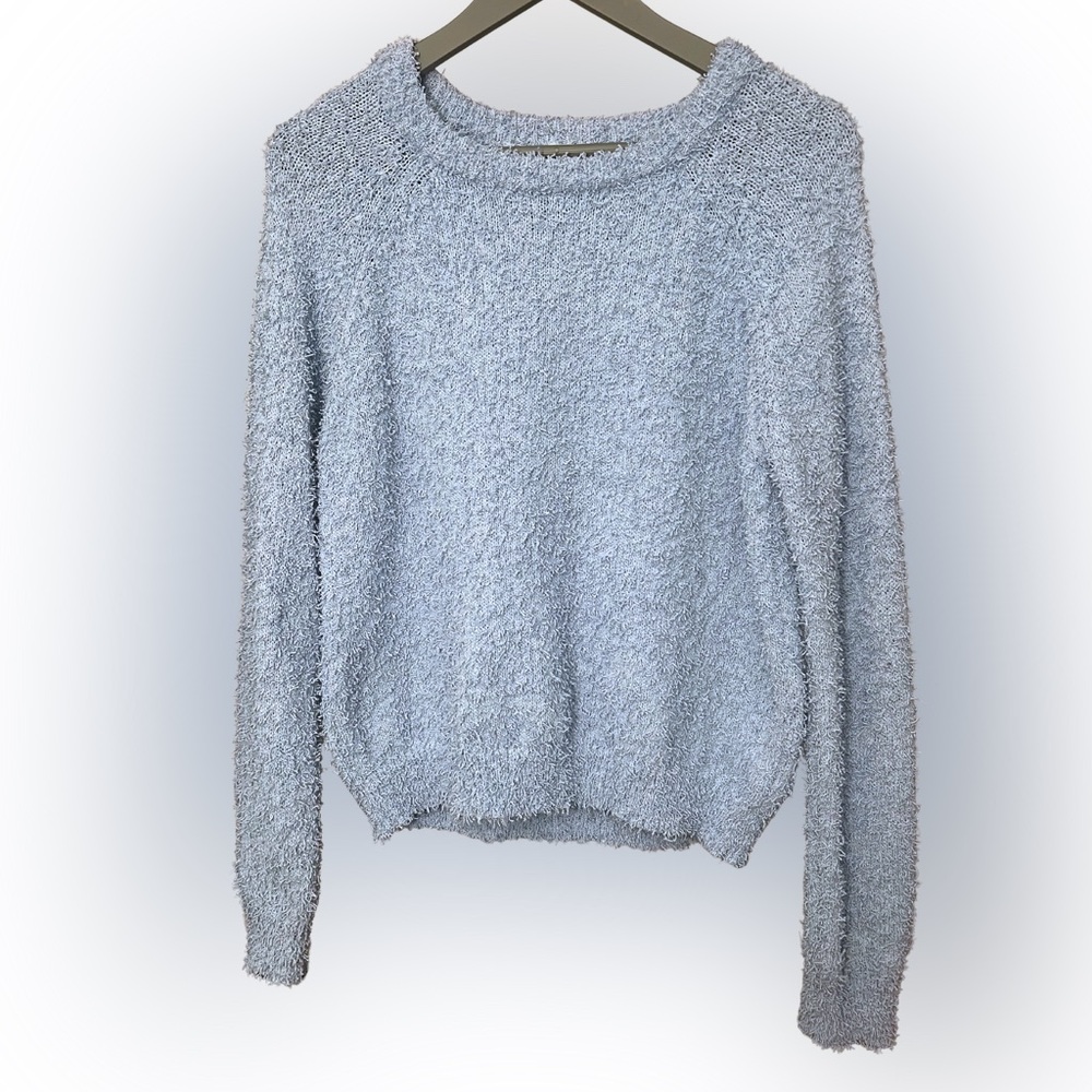 Thread and Supply Baby Blue Cute & Cozy textured sweater size S Coquette girl